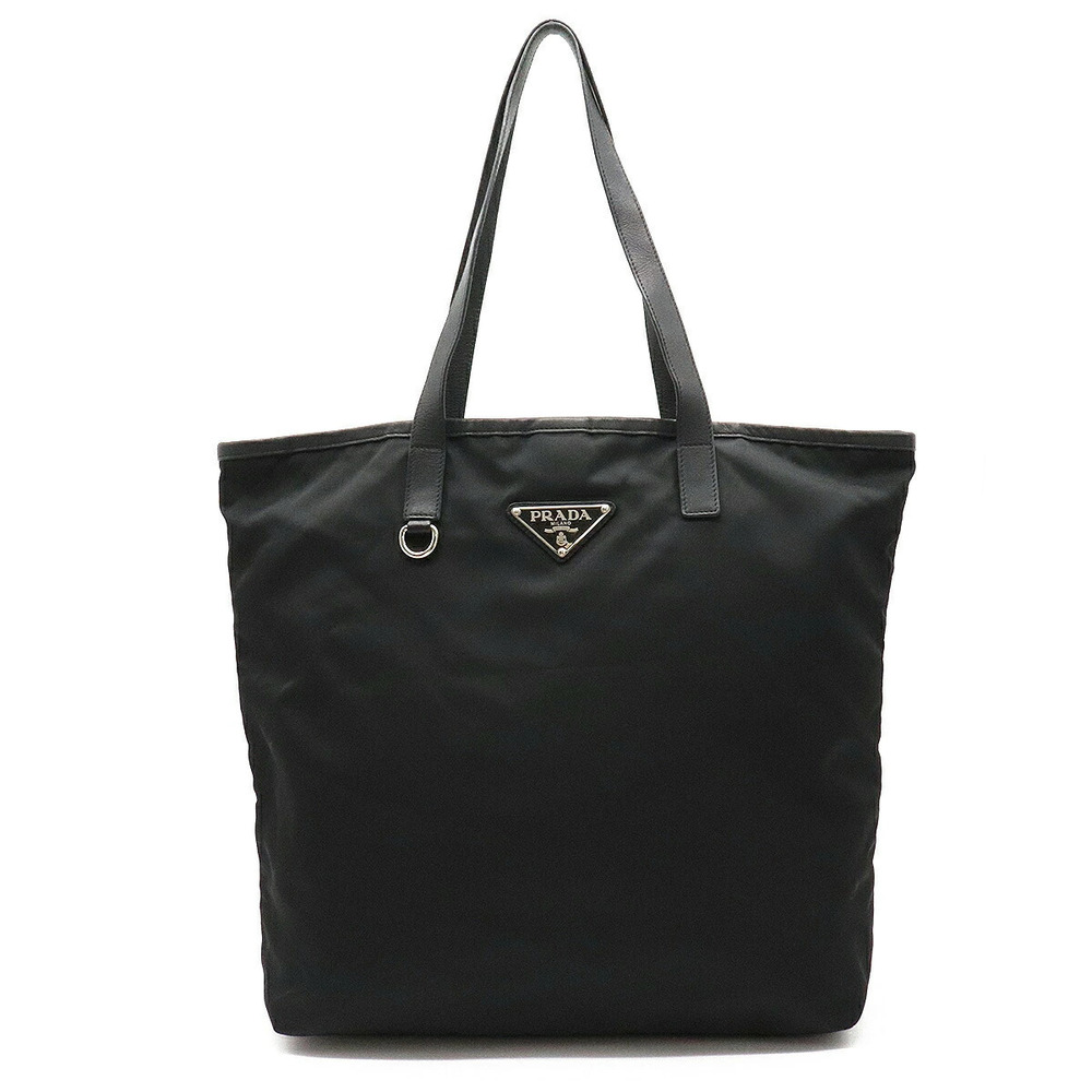 Prada Tote Tessuto Saffiano Bag Shoulder Hobo Leather NERO Black
